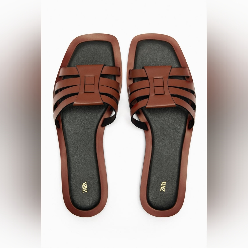 Zara Limited Edition Leather Fisherman Sandals - Picture 3 of 5